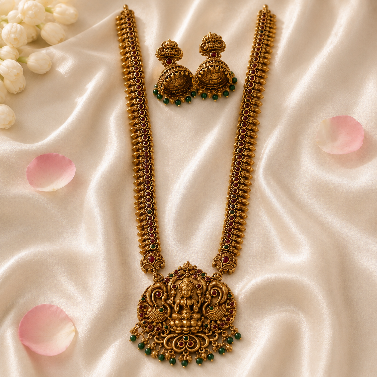 Yukta Long Necklace and Earrings Set