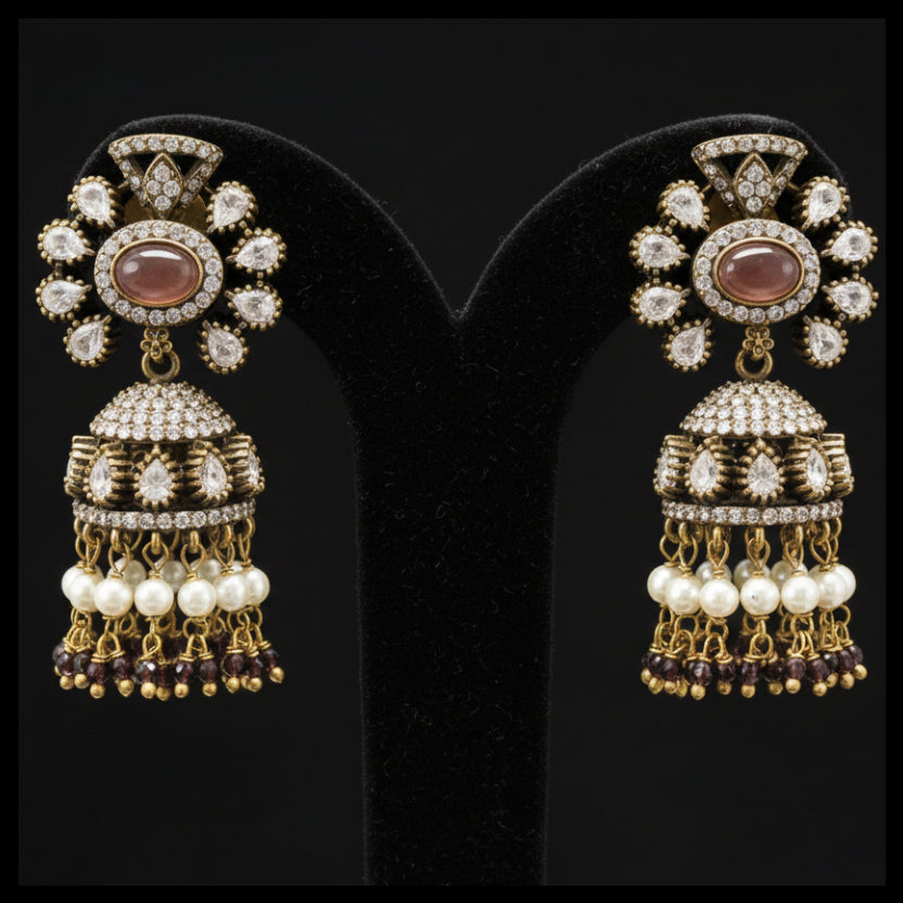 Menaka Victorian Jumkha Earrings
