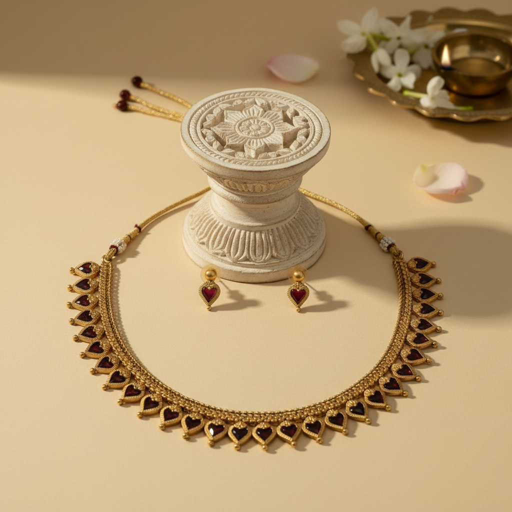 Vanya Chocker Necklace and Earrings Set