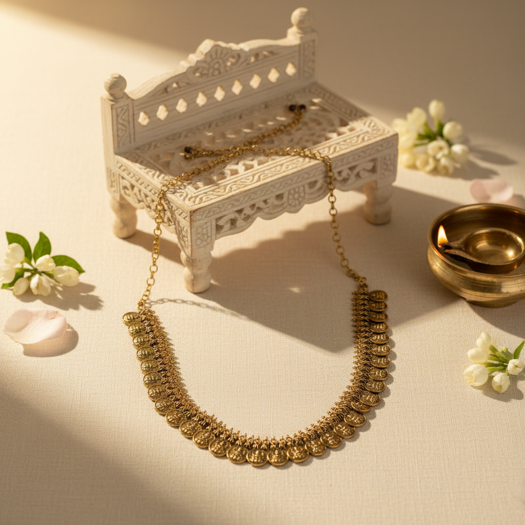 Sanjana Antique Kasu Necklace