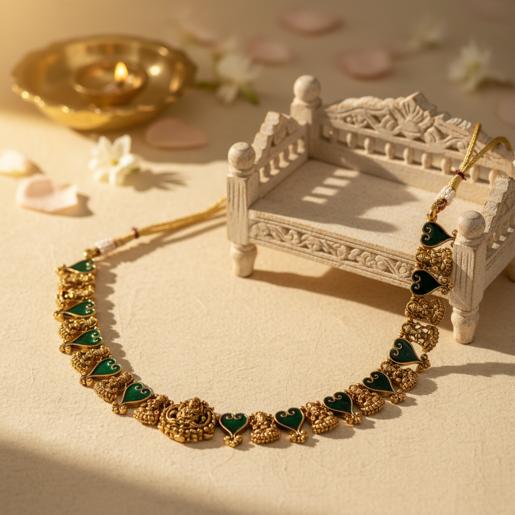 Sharvani Chocker Necklace and Earrings Set
