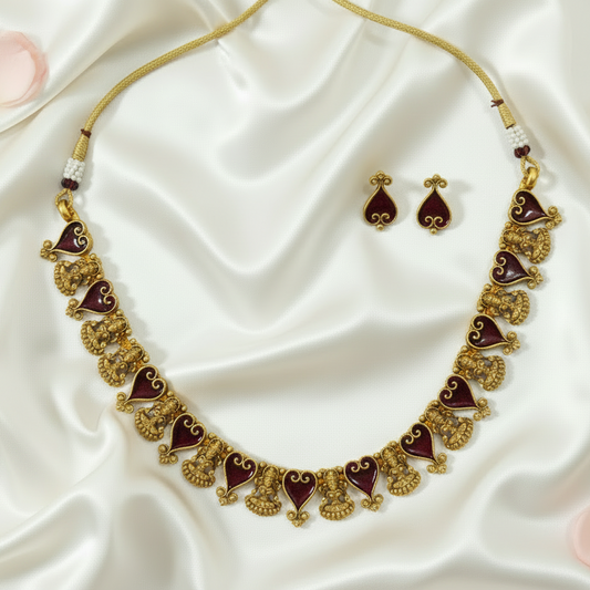 Pranavi Chocker Necklace and Earrings Set