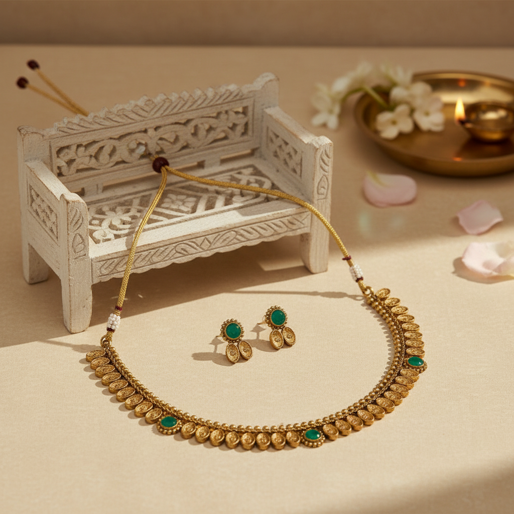 Devika Chocker Necklace and Earrings Set
