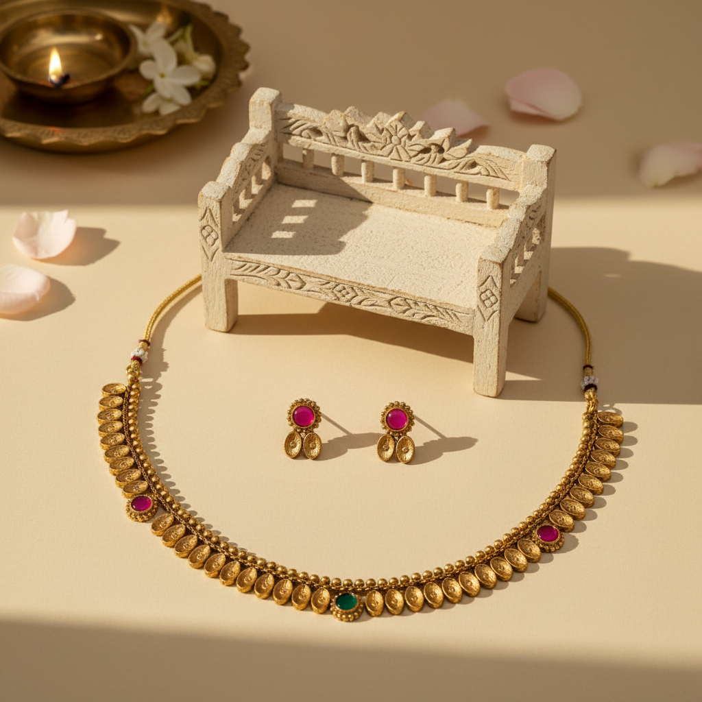 Harini Chocker Necklace and Earrings Set