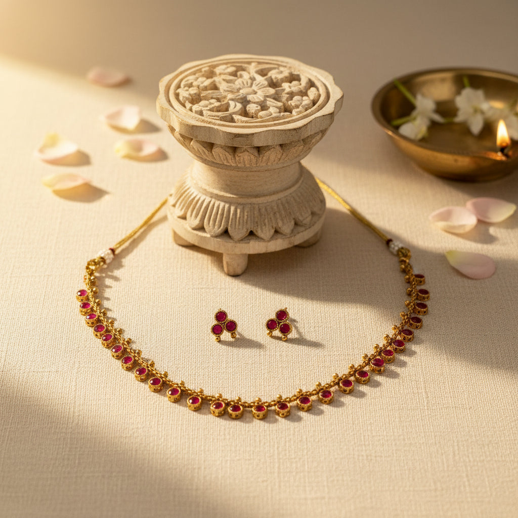 Kashvi Chocker Necklace and Earrings Set