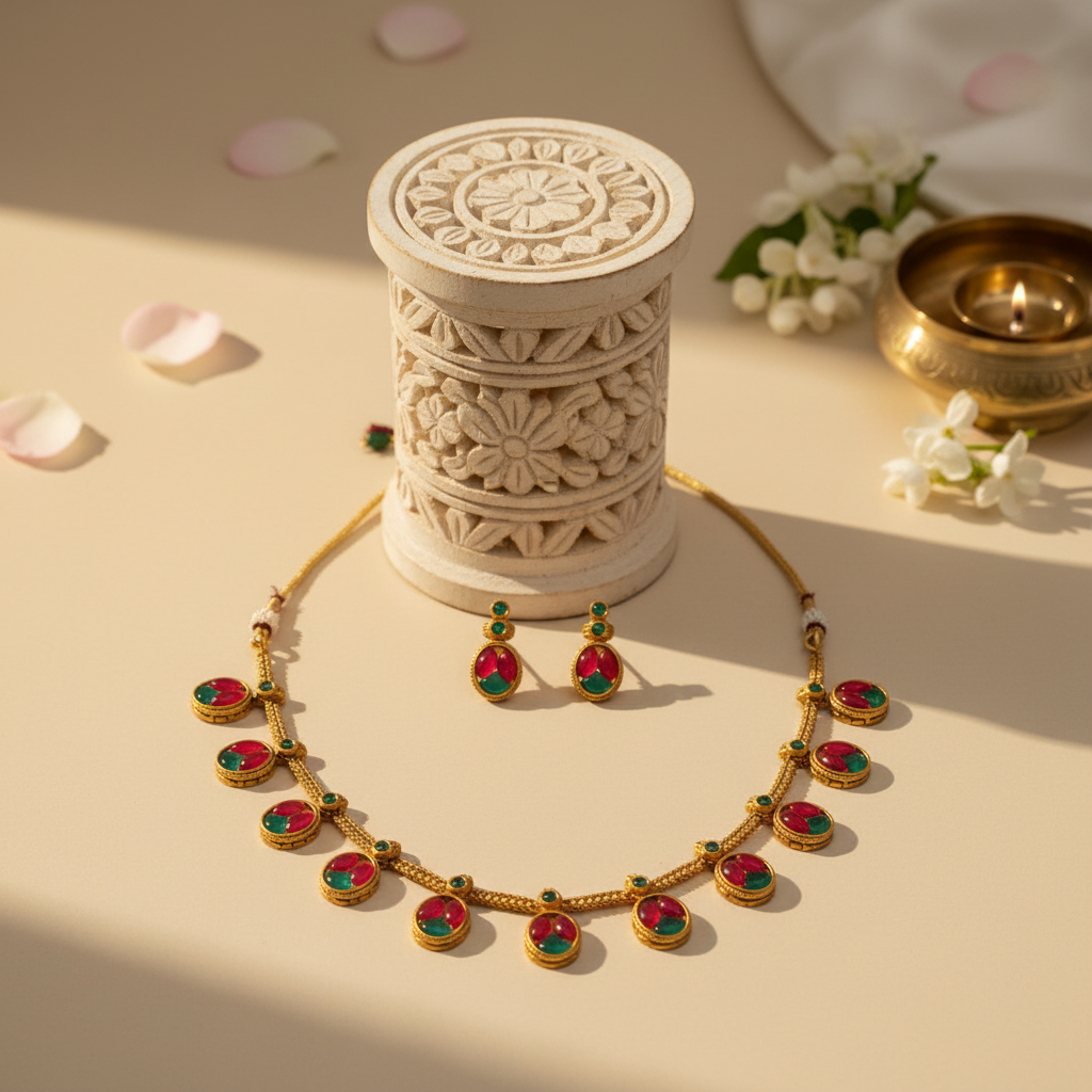 Jyotsna Chocker Necklace and Earrings Set