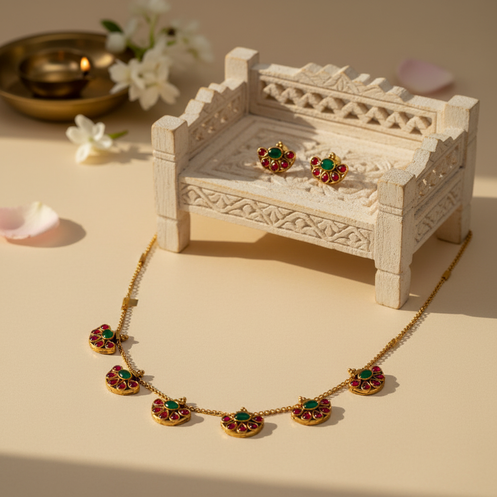 Kalyani Chocker Necklace and Earrings Set