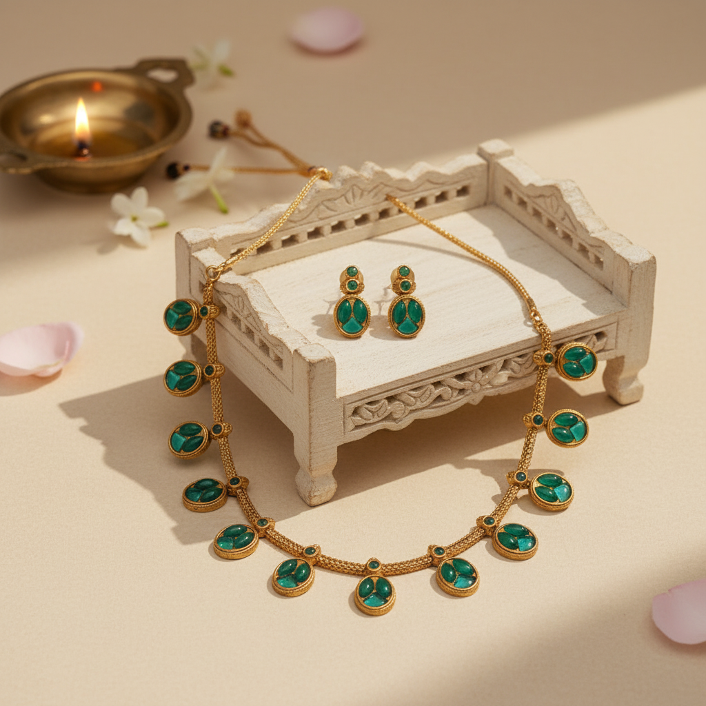 Deepthi Chocker Necklace and Earrings Set