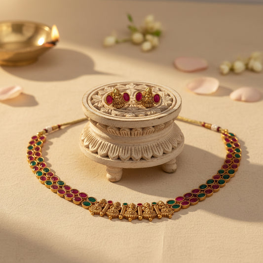 Eshita Short Necklace and Earrings Set