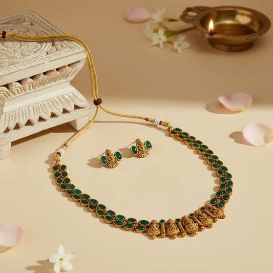Pranitha Chocker Necklace and Earrings Set