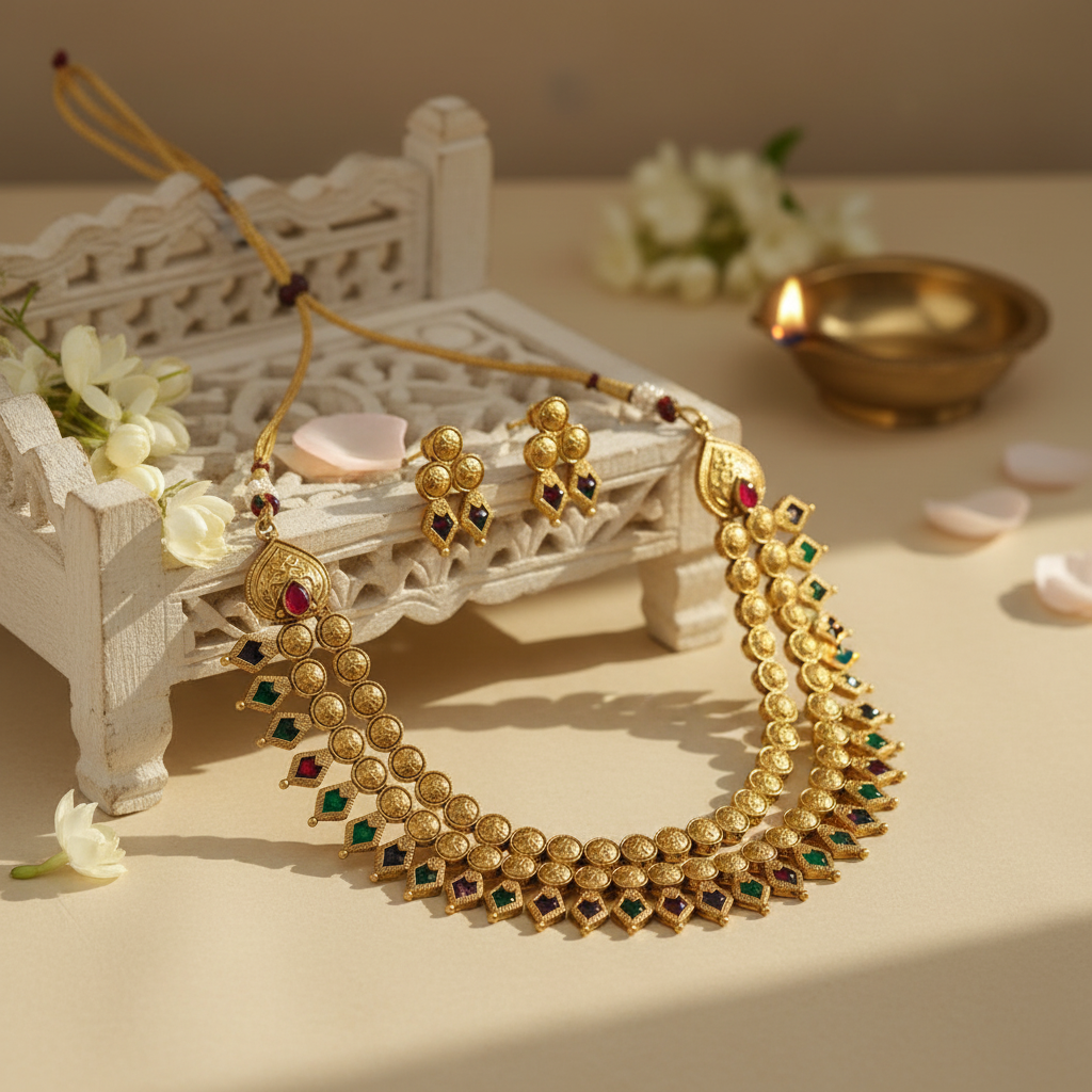 Yukta Chocker Necklace and Earrings Set