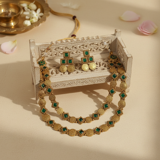 Ruchira Chocker Necklace and Earrings Set