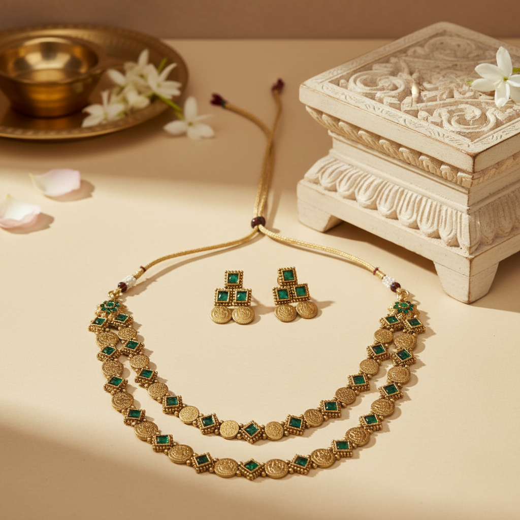 Anusha Chocker Necklace and Earrings Set