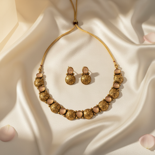 Arunika Short Necklace and Earrings Set