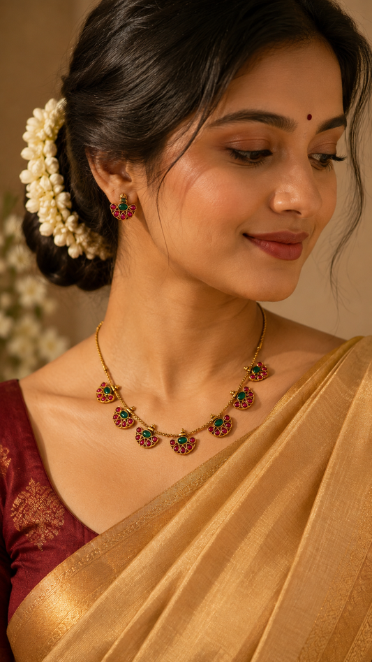Kalyani Chocker Necklace and Earrings Set