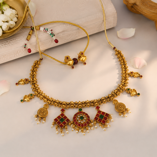 Dakshina Chocker Necklace and Earrings Set