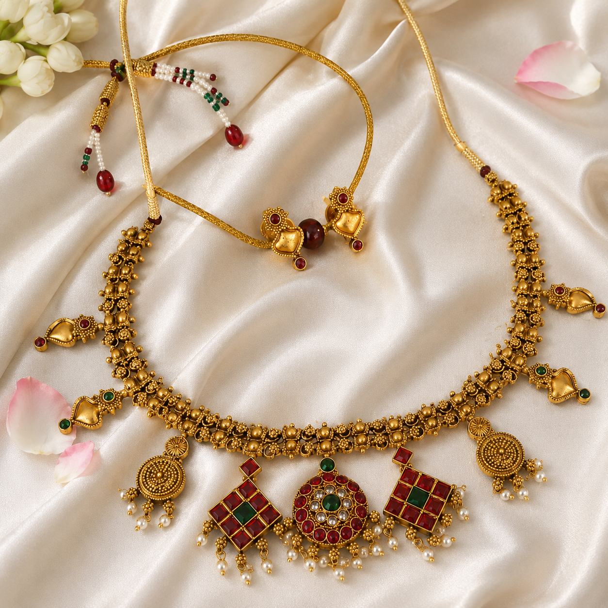 Dakshina Chocker Necklace and Earrings Set