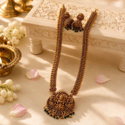 Yukta Long Necklace and Earrings Set