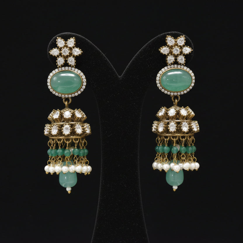 Maneesha Victorian Jumkha Earrings
