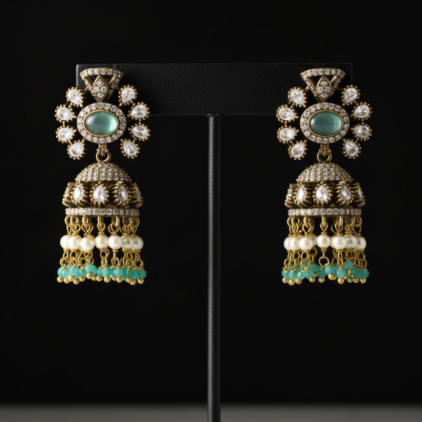 Meeka Victorian Jumkha Earrings