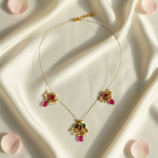 Vasutha Invisible Kundan Jadau Necklace