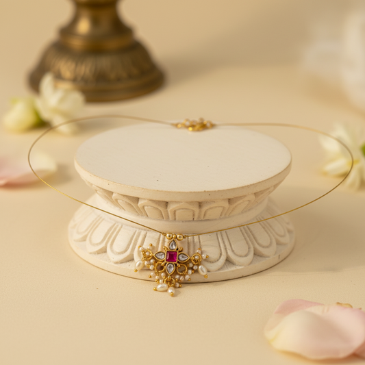 Advika Invisible Kundan Jadau Necklace