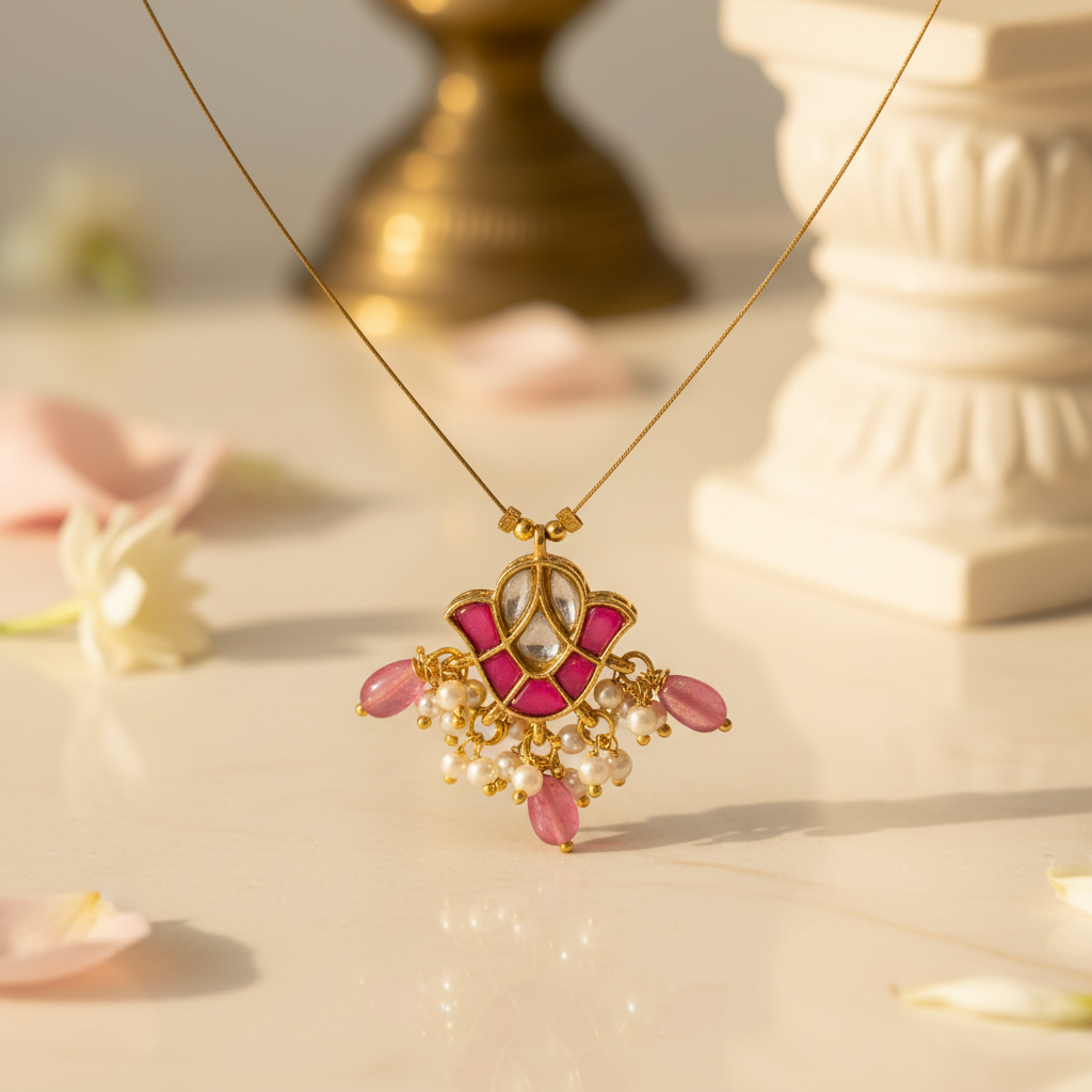 Ira Invisible Kundan Jadau Necklace