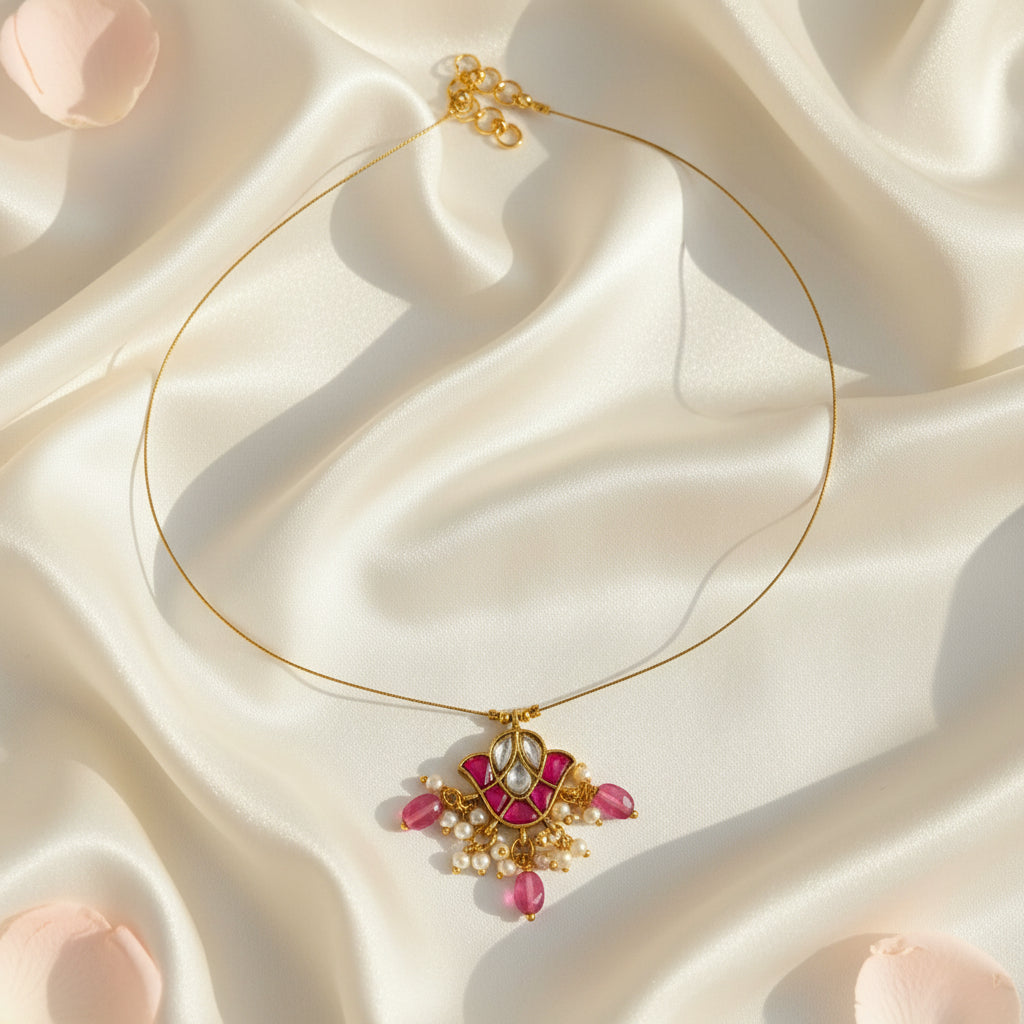 Ira Invisible Kundan Jadau Necklace