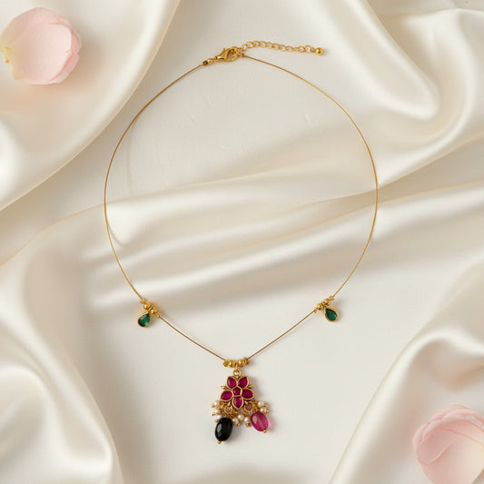 Mona Invisible Kundan Jadau Necklace
