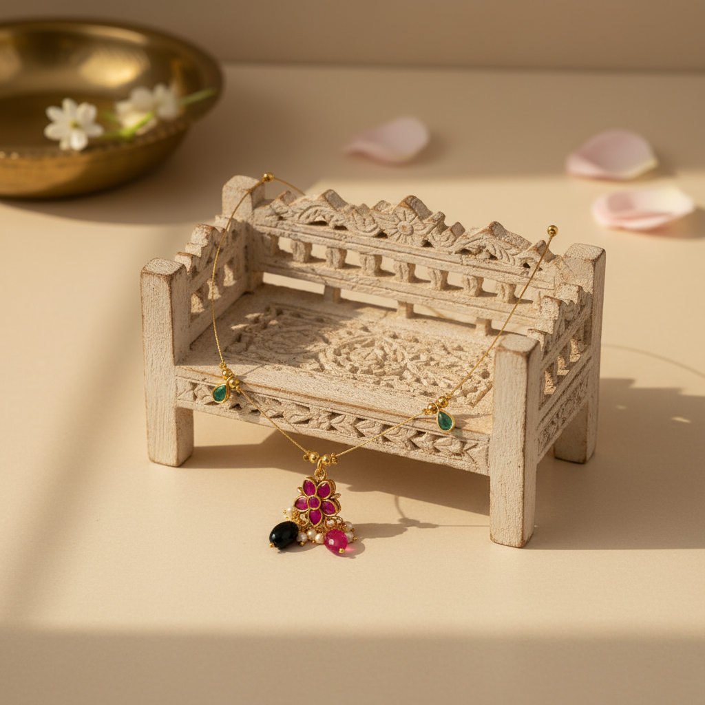 Mona Invisible Kundan Jadau Necklace