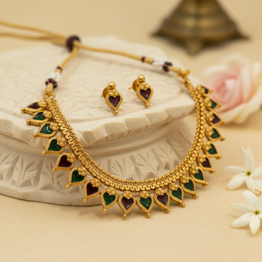 Prisha chocker Necklace and Earrings Set