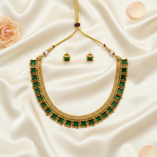 Jisha Chocker Necklace and Earrings Set