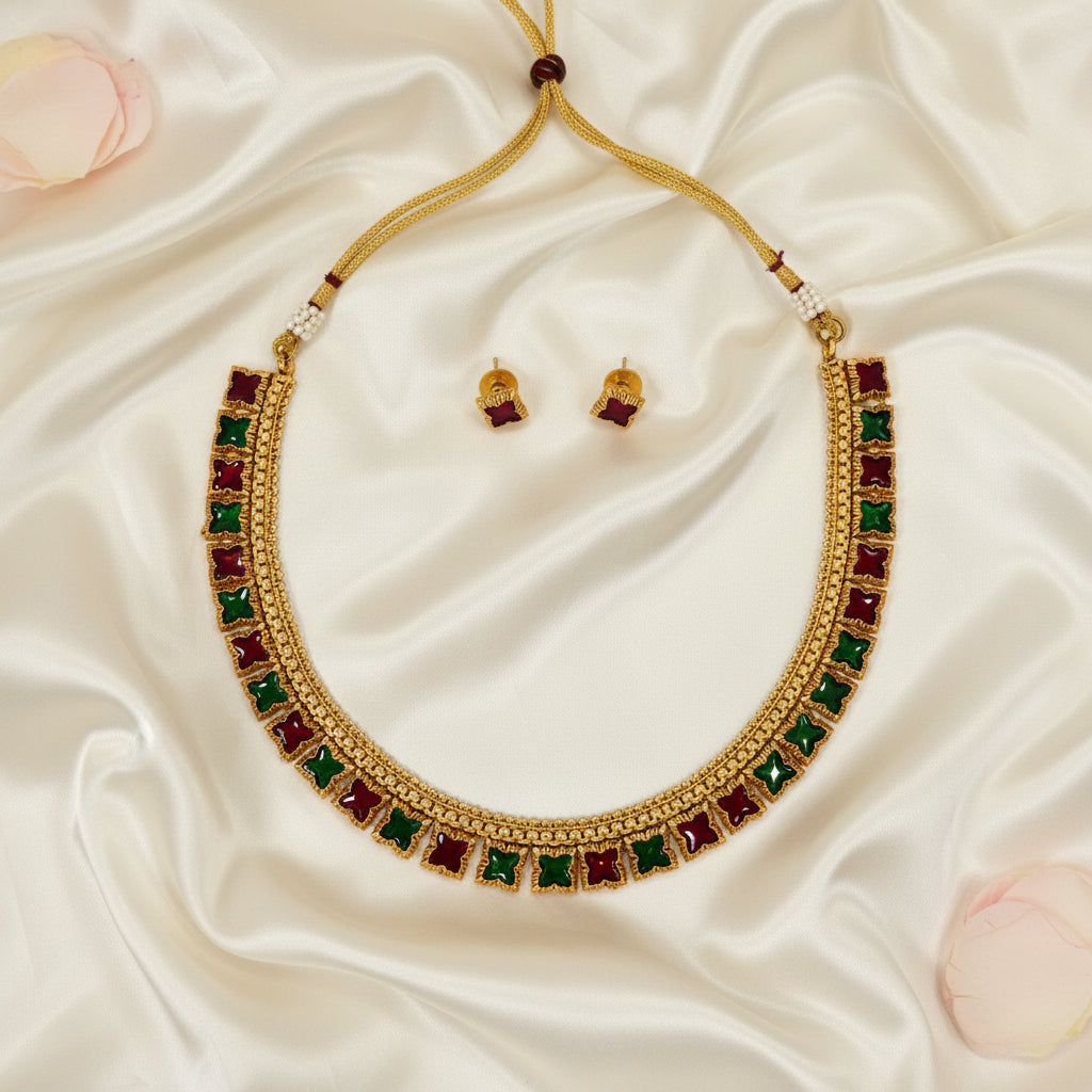 Amara Chocker Necklace and Earrings Set
