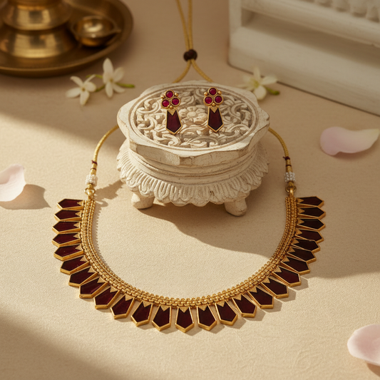 Meena Chocker Necklace and Earrings Set