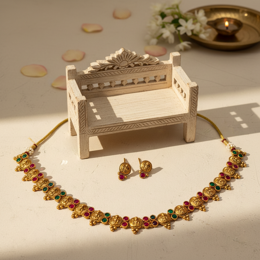Urvi Chocker Necklace and Earrings Set
