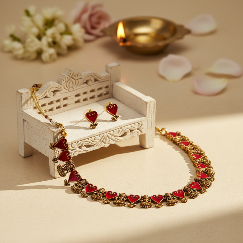 Nandita Chocker Necklace and Earrings Set