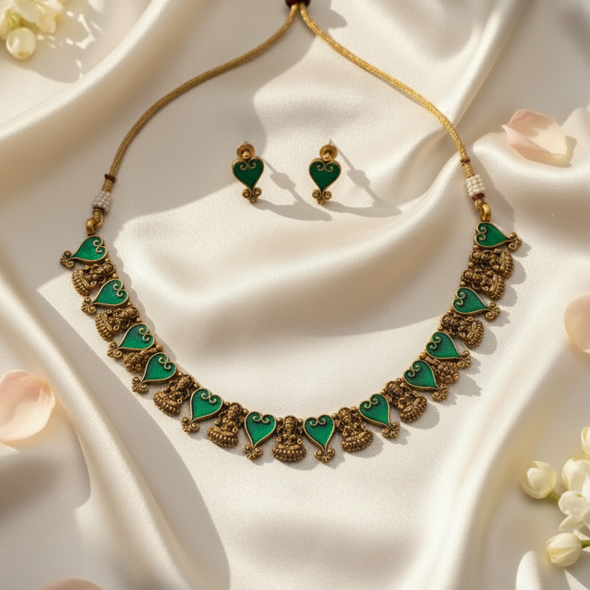 Sharvani Chocker Necklace and Earrings Set