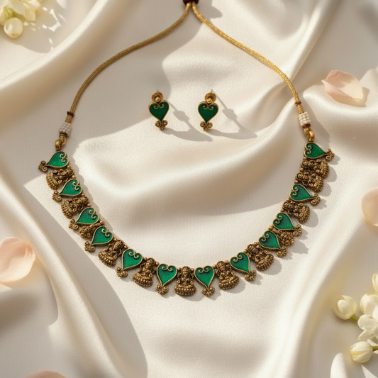 Sharvani Chocker Necklace and Earrings Set
