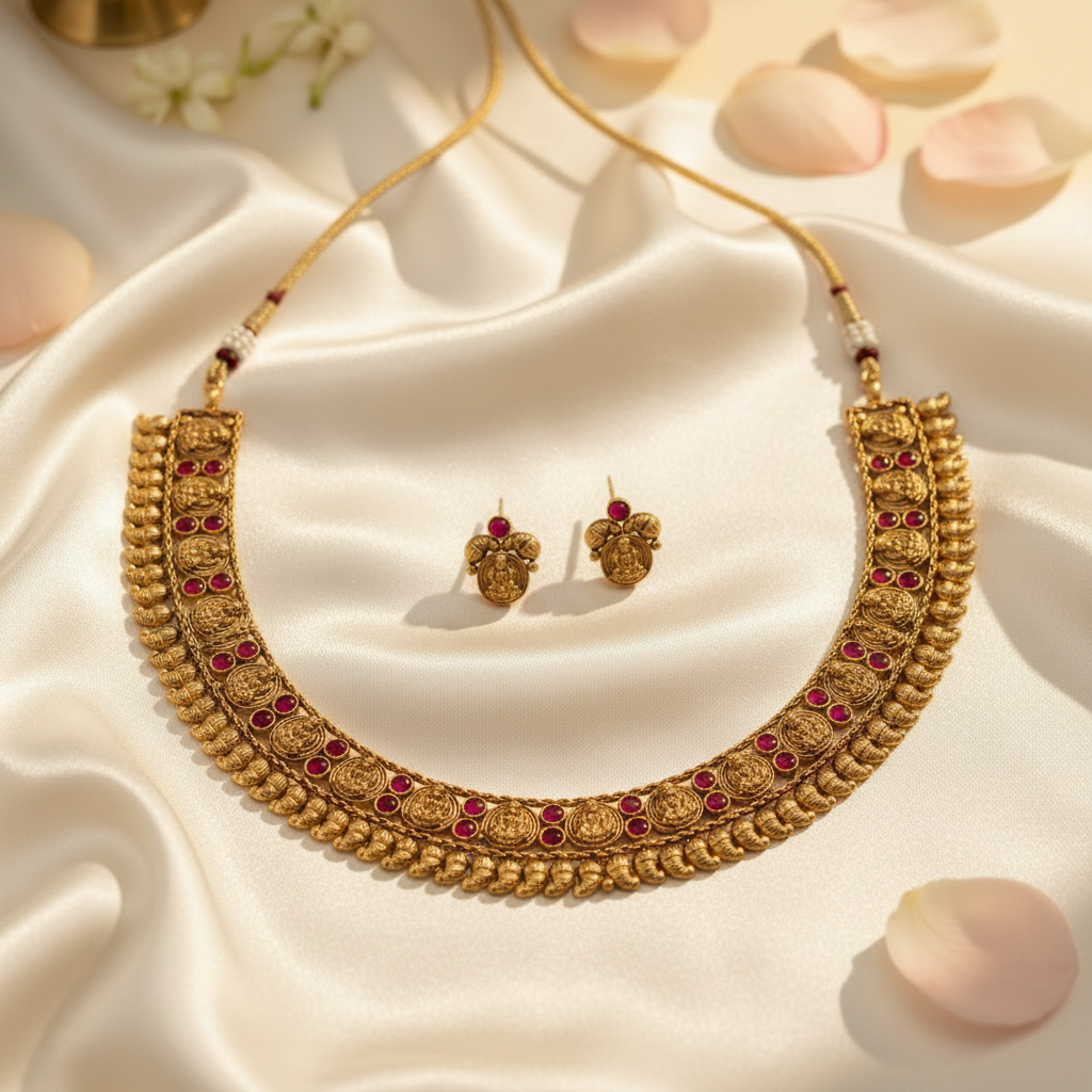Mahika Chocker Necklace and Earrings Set