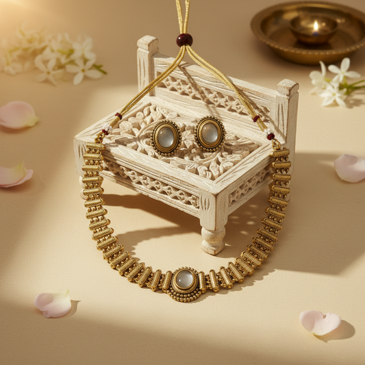 Abhaya Chocker Necklace and Earrings Set