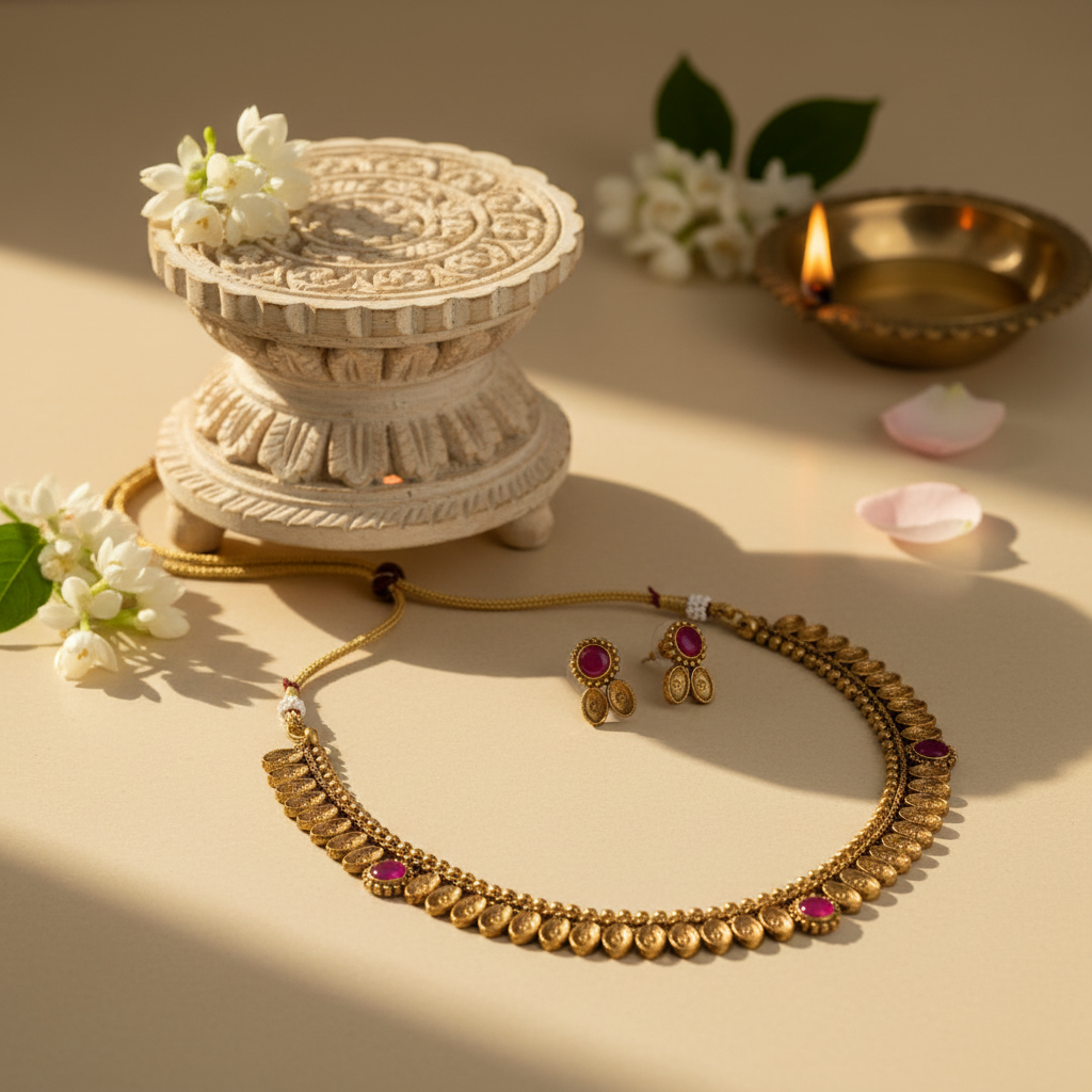 Aarini Chocker Necklace and Earrings Set