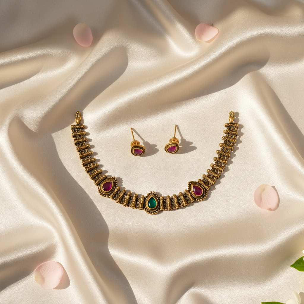 Bhuvi Chocker Necklace and Earrings Set