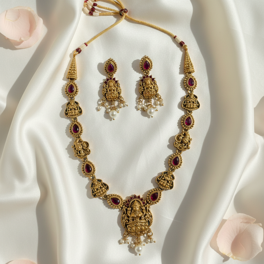 Lavanya Chocker Necklace and Earrings Set