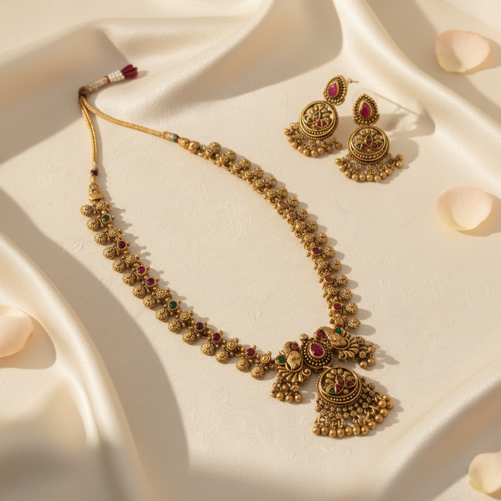 Nitya Chocker Necklace and Earrings Set