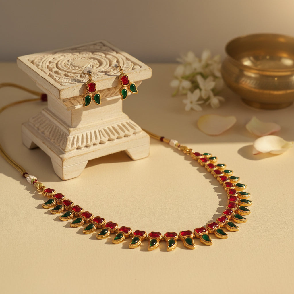 Amrita Chocker Necklace and Earrings Set