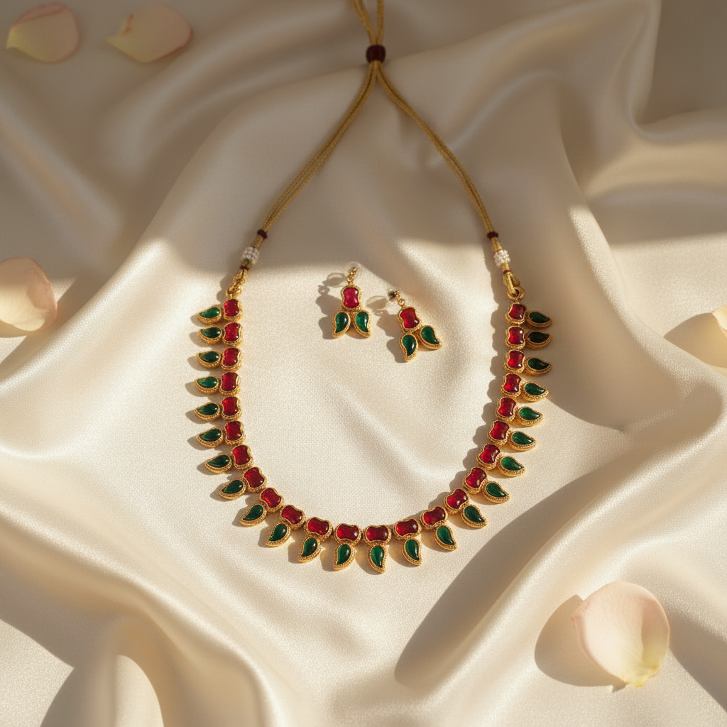 Amrita Chocker Necklace and Earrings Set