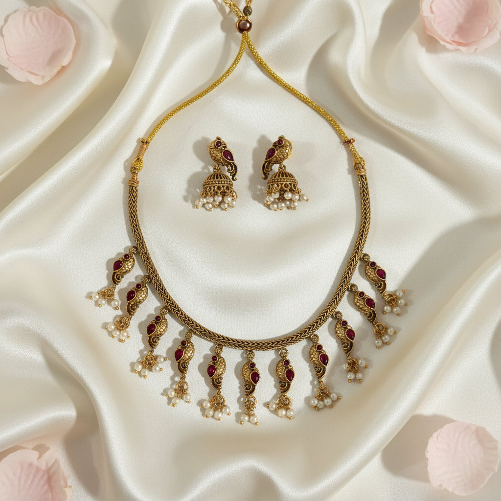 Arundhati Chocker Necklace and Earrings Set