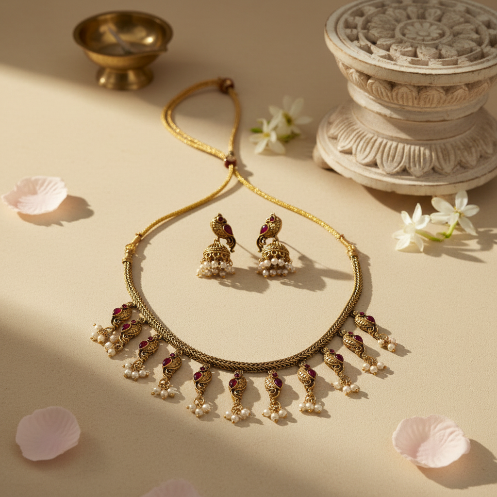 Arundhati Chocker Necklace and Earrings Set