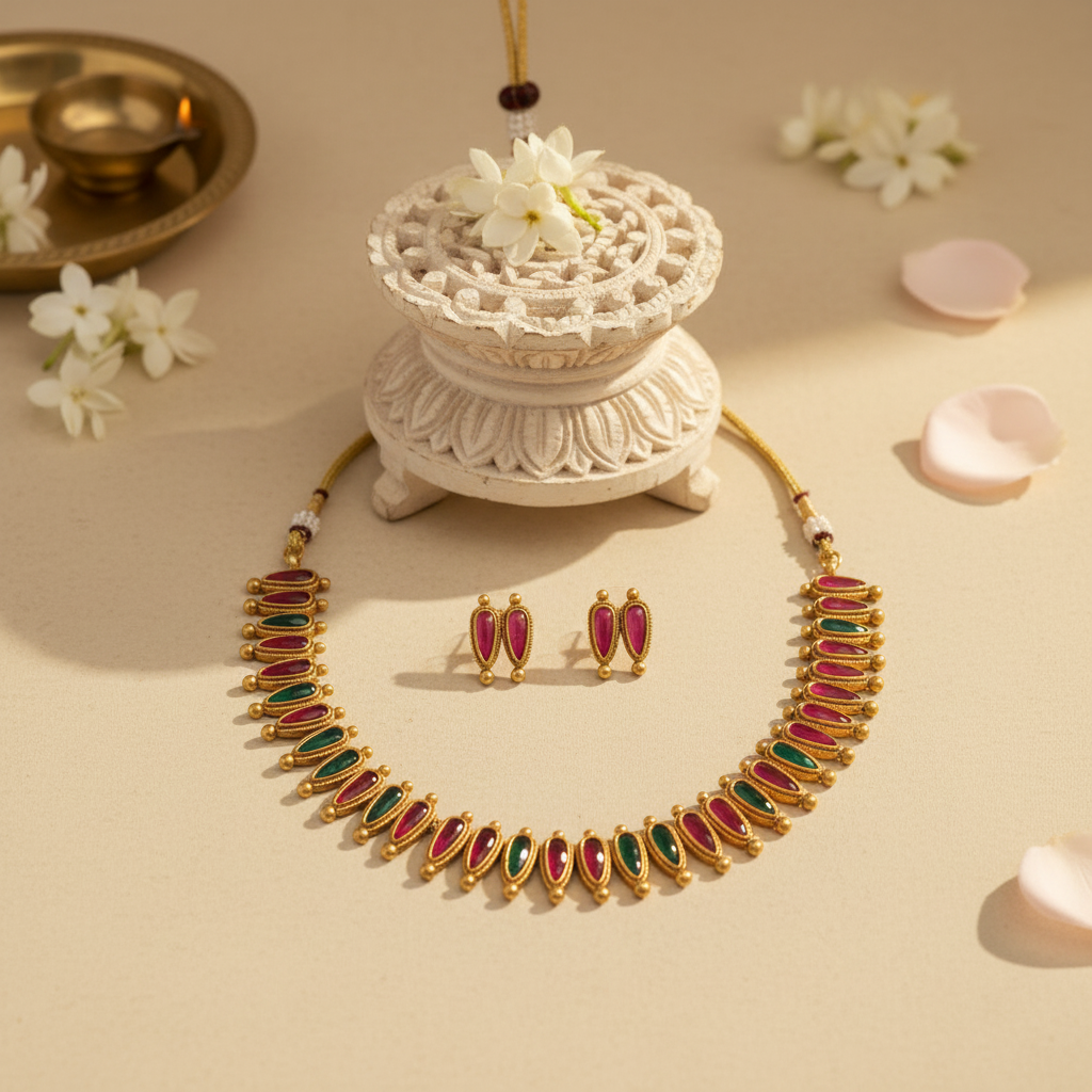 Aparna Chocker Necklace and Earrings Set