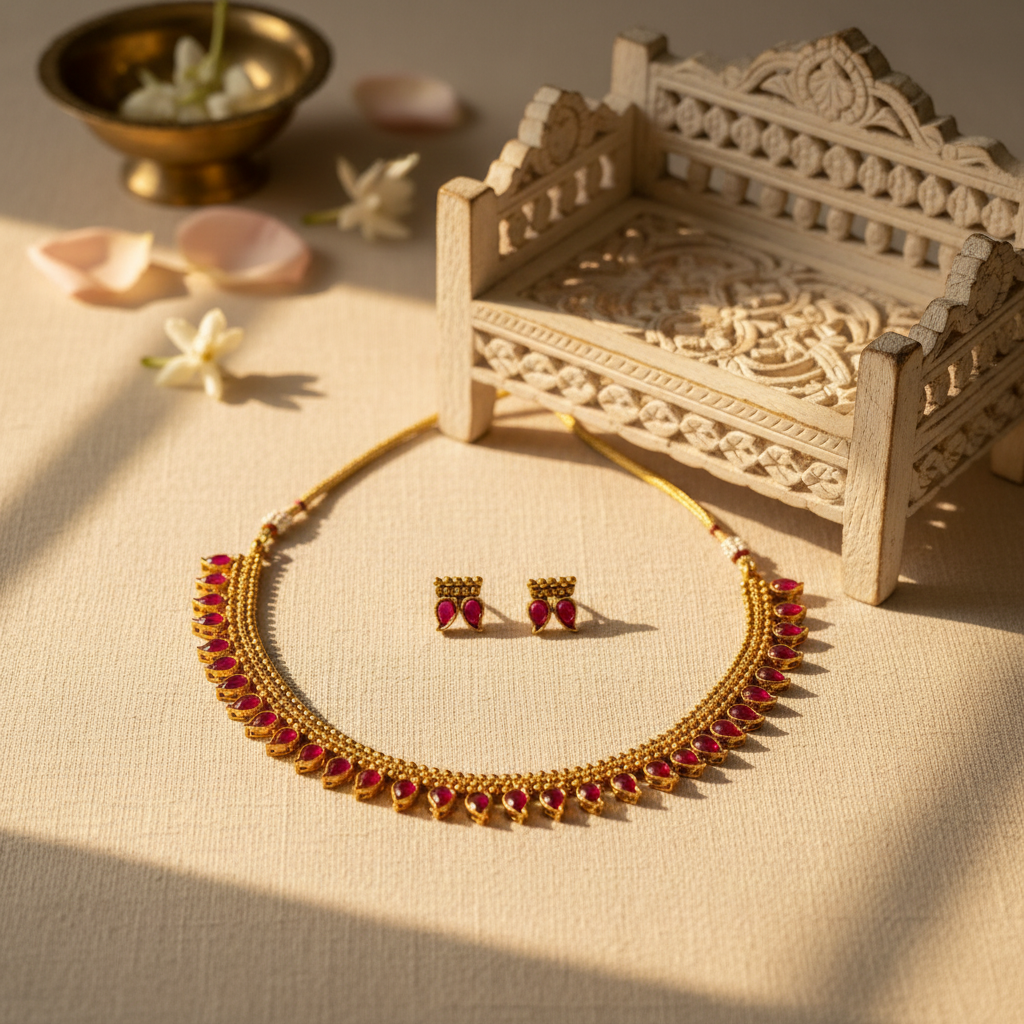 Aditi Chocker Necklace and Earrings Set